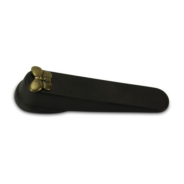 Door Stop - Rubber - Butterfly Design - Black