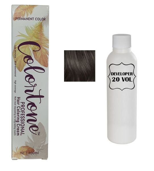 Color Tone Professional Hair Dye Toner Tint-M5.12 Natural Ash Brown-Anti Red