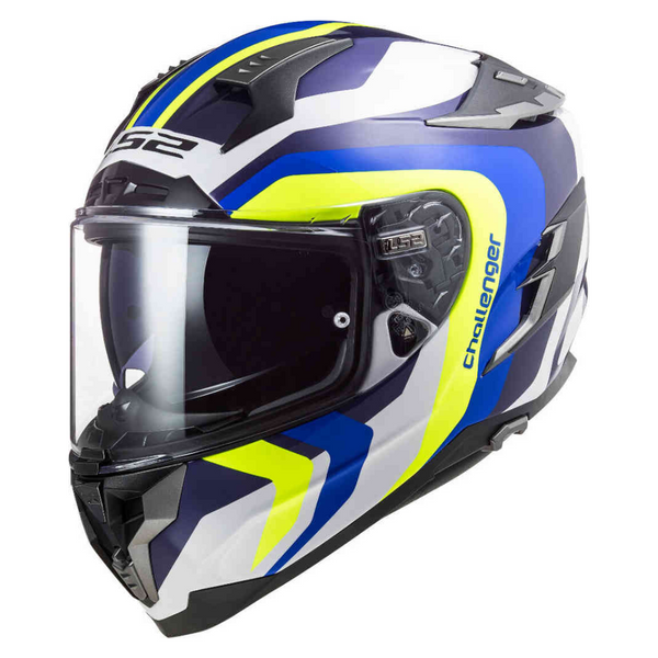 LS2 FF327 Challenger Galactic White/Yellow/Blue Helmet