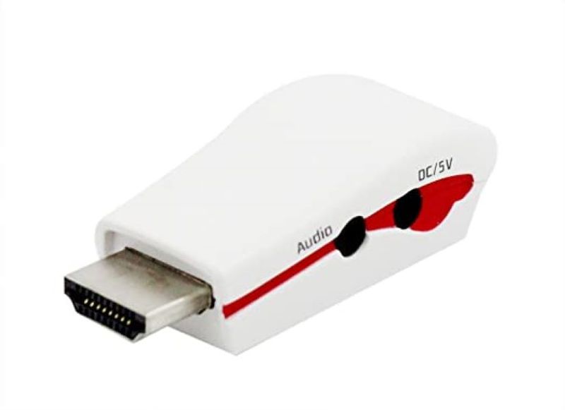 1080P HDMI Male to VGA Female Video Converter Adapter white