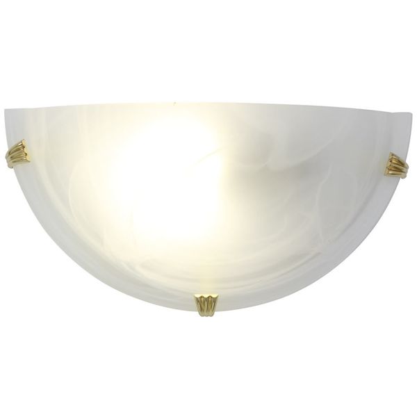 Eurolux - Alabaster - Wall Light 300mm - Polished Brass - 3 Pack