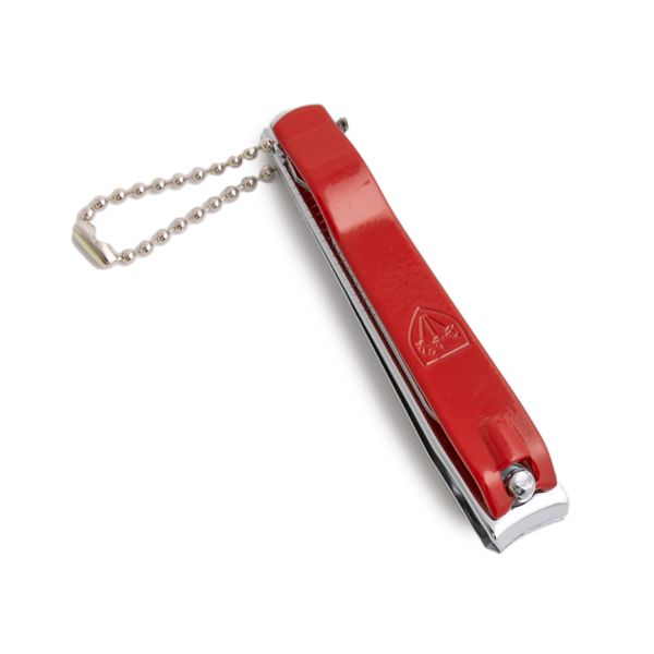 Kellermann 3 Swords Nail Clippers Large: Nickel Plated, Red Trim BS 8127RED
