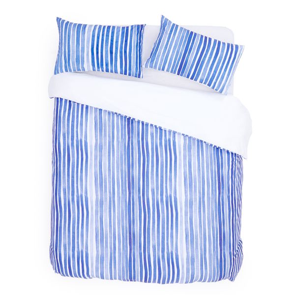 George &amp; Mason - Kids Bedding - Splattered Stripe Blues