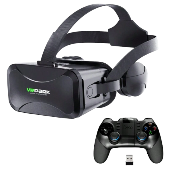 VRPARK - High Definition VR Headset With IPEGA Gaming Controller - Black
