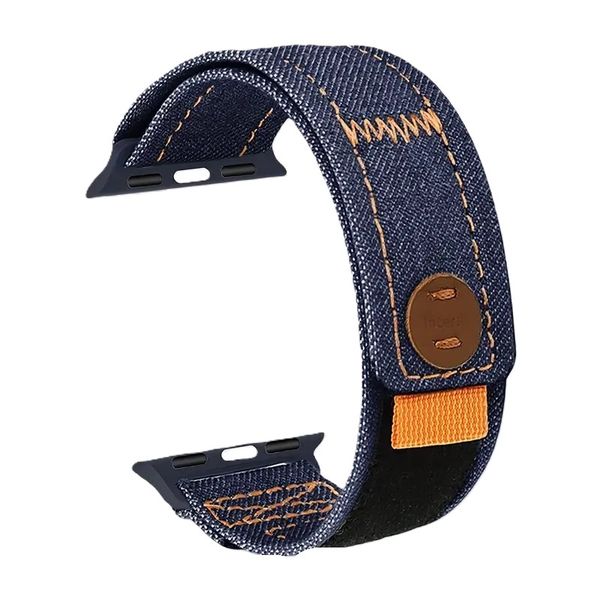 Denim Style Fabric Watch Strap Compatible with Apple- 42mm/44mm/45mm/49 mm