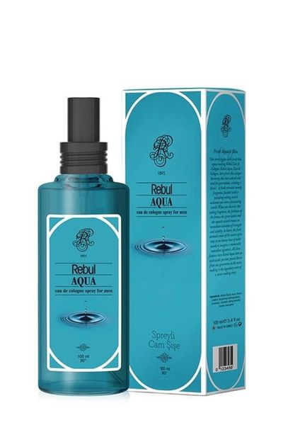 Rebul Aqua Eau de Cologne For Men Spray Glass Bottle - 100ml