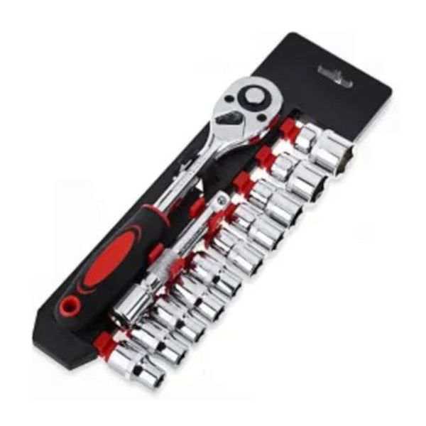 12 Piece Ratchet Socket Set with Extension Bar 4mm to 13mm