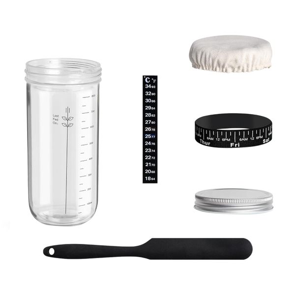 1000ml Sourdough Starter Jar Kit for Sourdough Bread Baking