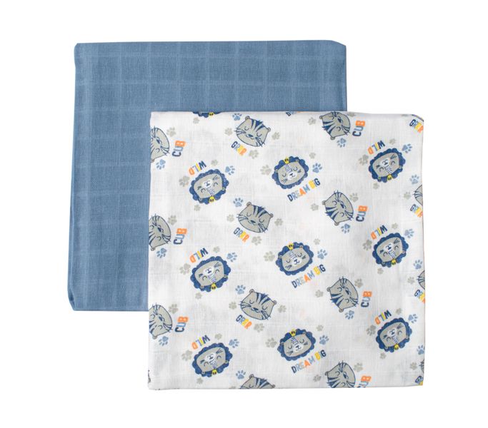 Baby Lion 2PK Muslin Blanket