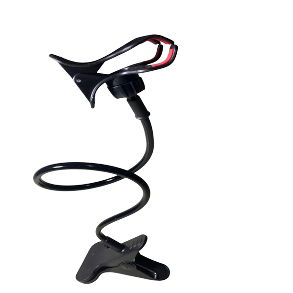 Adjustable Gooseneck Phone Holder - 360 Rotating Stand with Claw Clip