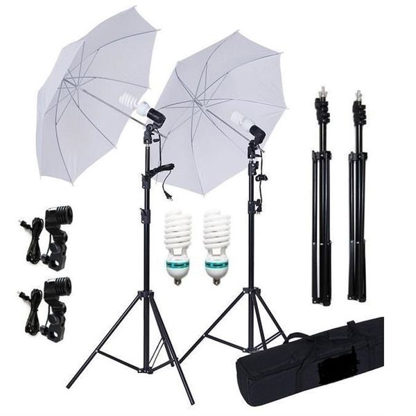 300W Studio Light Umbrella Kit White