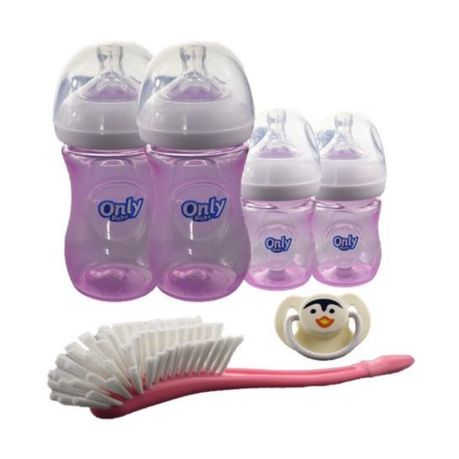 Only Baby Natural Starter Set Newborn - 6 Piece Feeding Kit - Pink Image