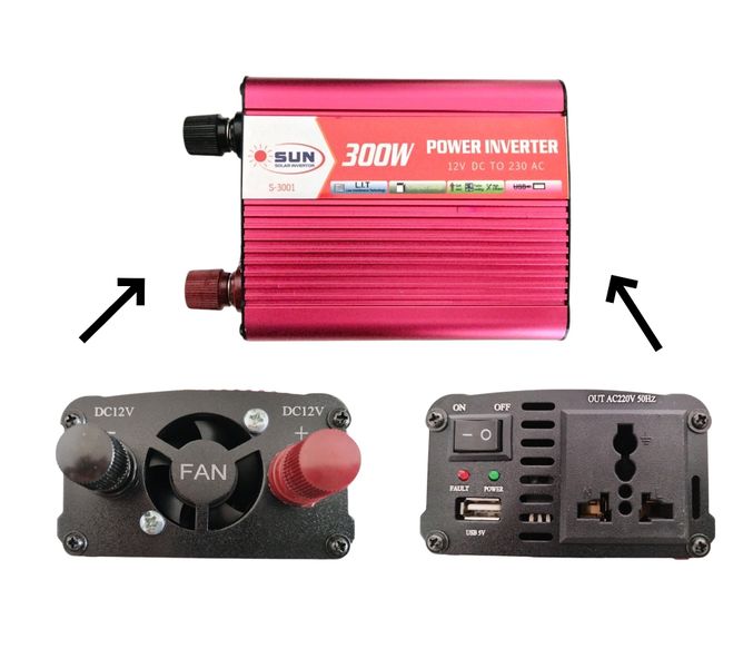 SUN Solar Inverter 300W AC 230V / DC 12V