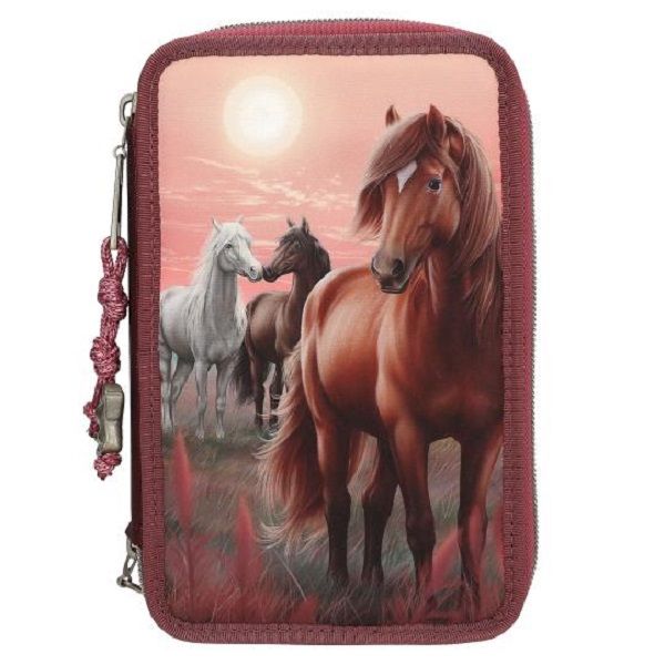 Miss Melody Triple Filled Pencil Case Dream (3 x Horses)