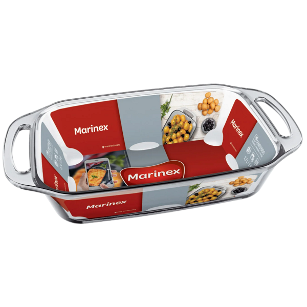 Marinex - 2.7L Medium Rectangle Roaster With Handles (Pack Of 6)