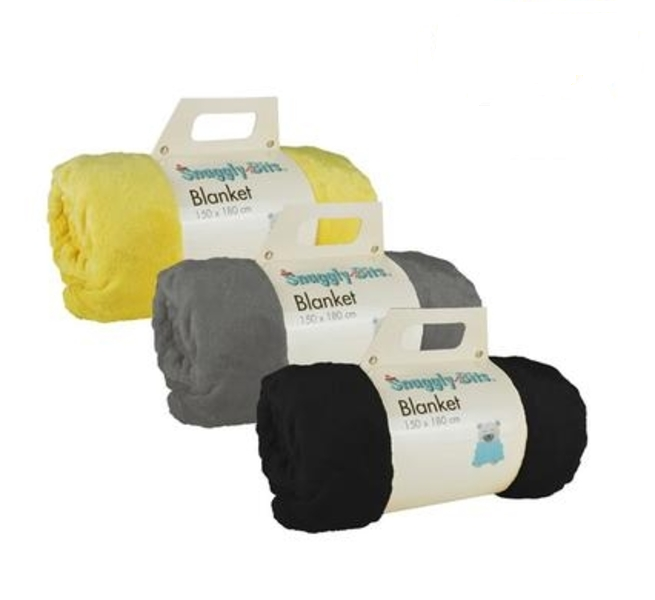 Snuggly Bits Homeware - Assorted Flannel Fleece Blankets 150x180cm