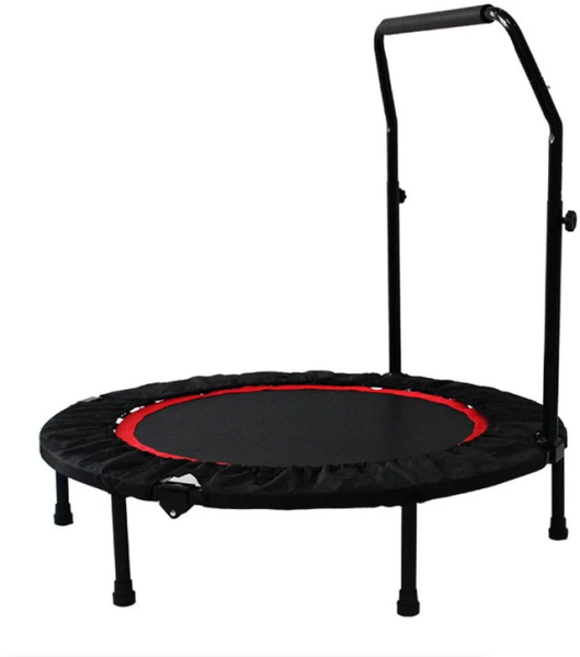 Adjustable Fitness Trampoline with Handlebar