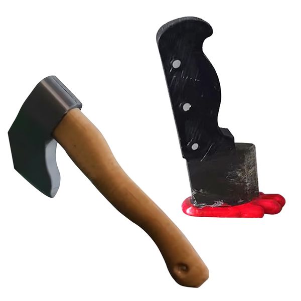 Decor Fun Fridge Magnets Axe &amp; Knife, Playful Kitchen Accents Set of 2