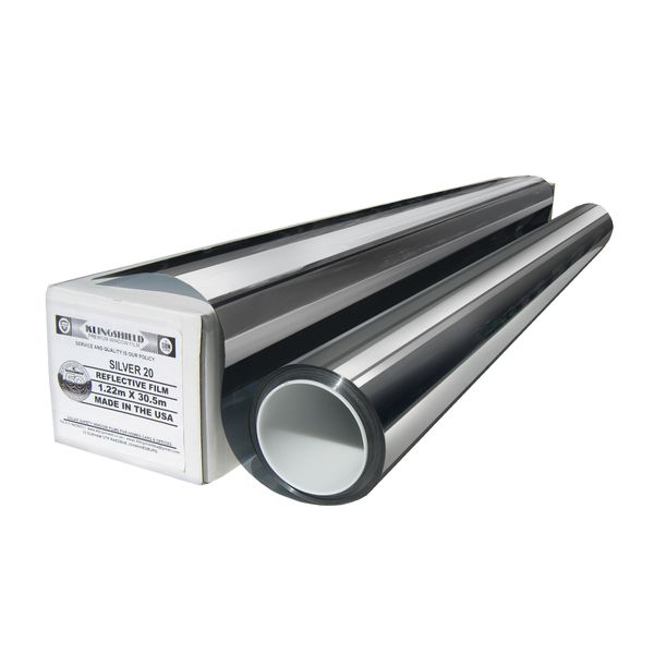 Klingshield Full Roll Exterior Silver Mirror Reflective Film - 122cm x 30.5m