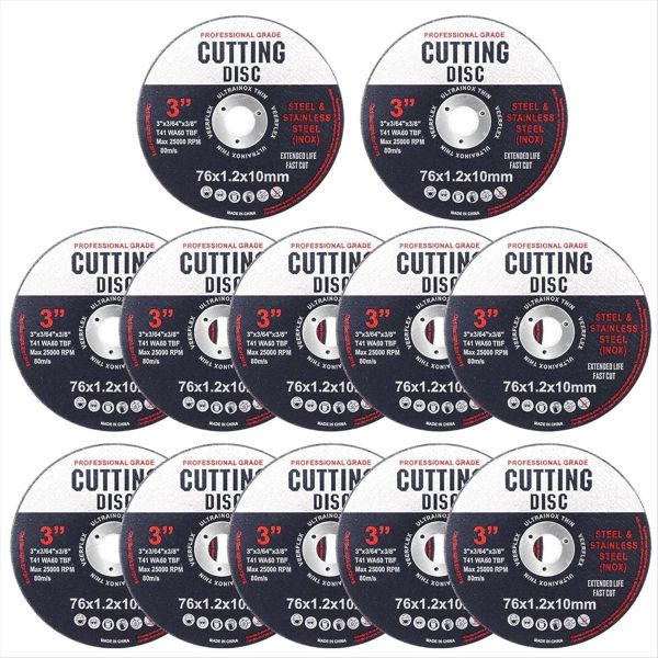 12Pack Cutting Discs, Cutting Disc 76 mm, Cutting Disc 76 mm Wood and Metal