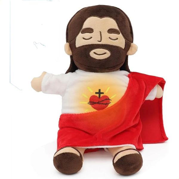 Able Plush Jesus Toy with Glowing Music Perfect for Cuddling and Play