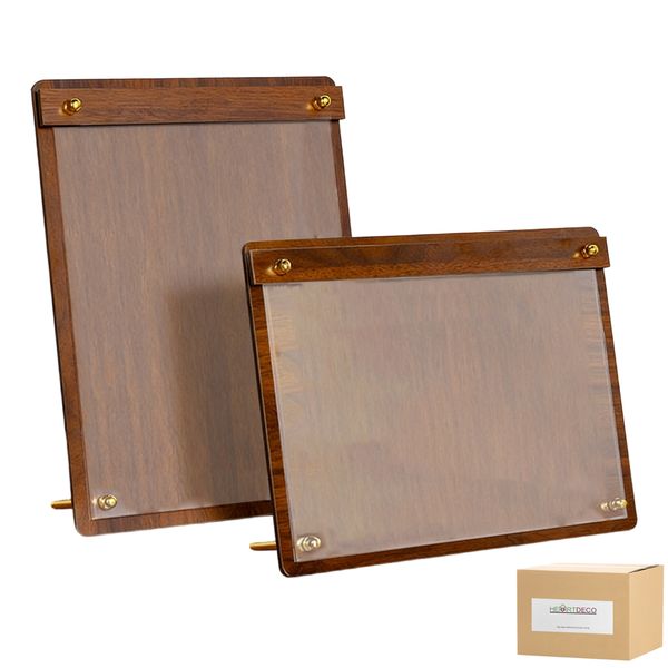Heartdeco 2PCs A4 Portable Certificate Frame With Acrylic Award Frame