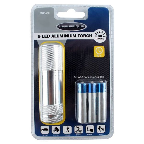 Leisure Quip 9 LED Aluminium Torch 30 Lumens