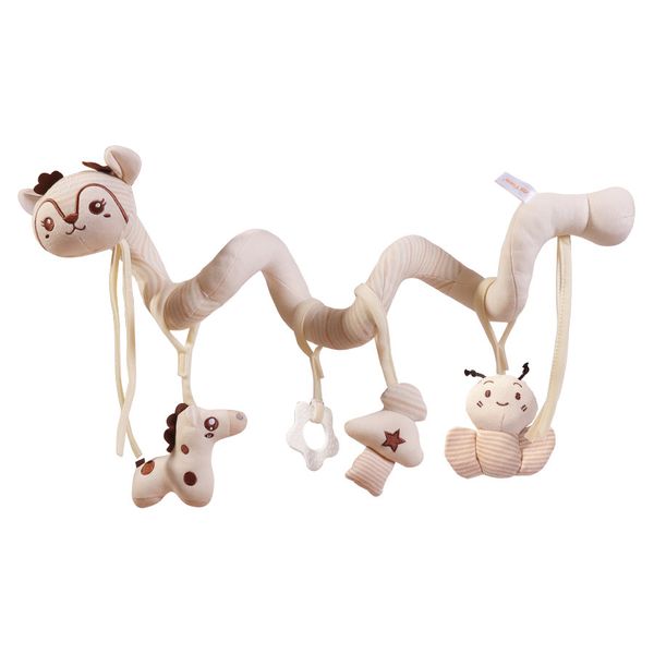 Newborn Baby CottonSpiral Toy,Soothing Rattle Visual Training Toy for Baby