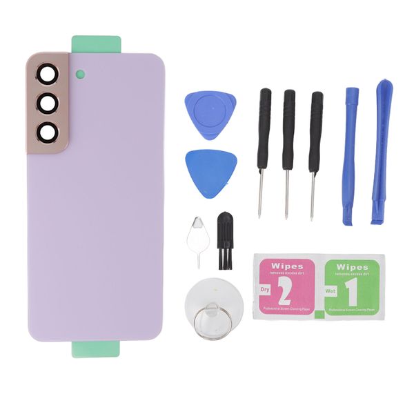 Back Glass Cover compatible with Samsung S22 Purple