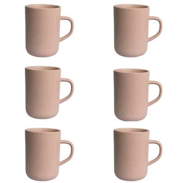 500mL Simple Beige Coffee Mug-Set of 6