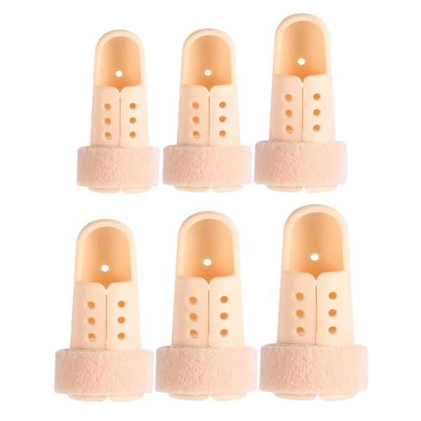 6 Finger Plastic Protector Splint Mallet Support Brace