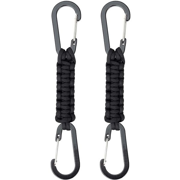 QYNIAL Paracord Keychain Carabiner Clip D-Ring Lanyard