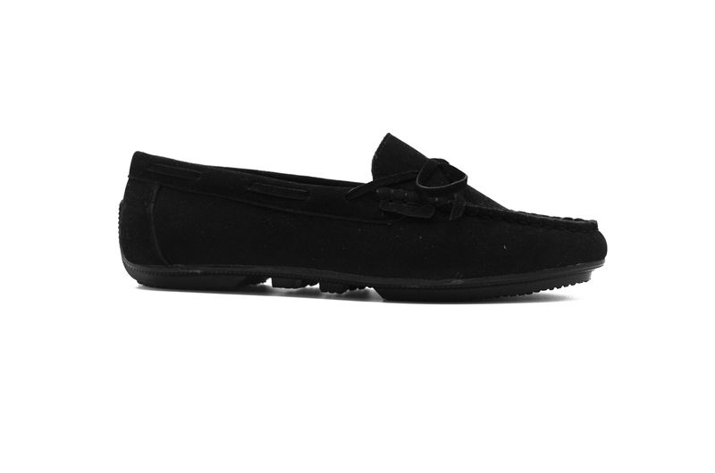 TTP Women's Suede Moccasin with Bow Decor