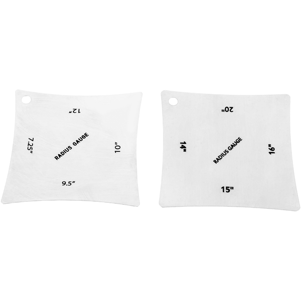 2pcs Guitar Fingerboard Fretboard Saddle Nut Radius Gauge Measuring Stainle