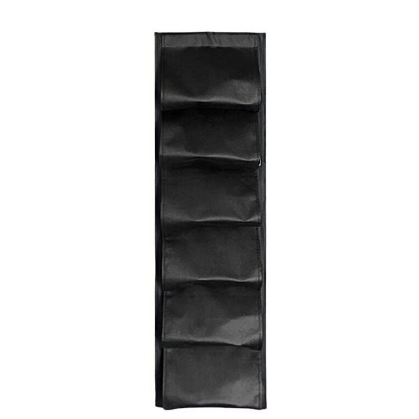 6-Tier Space-Saving Hanging Canvas Shoe Storage Organizer - Beige
