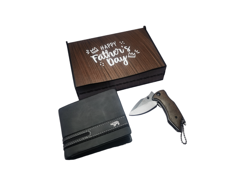 Happy Father's Day Wallet and X75 Knife Gift Set