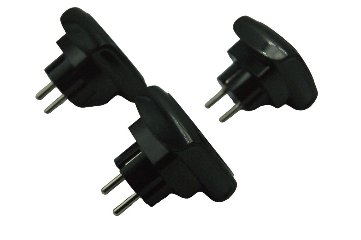 3 Pack - EU to SA Socket Adapter - 2 Pin to 3 Pin