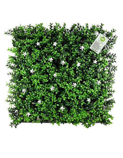 Masturf Premium White Joy 50 x 50cm Artificial Leaves UV Green Wall Panel