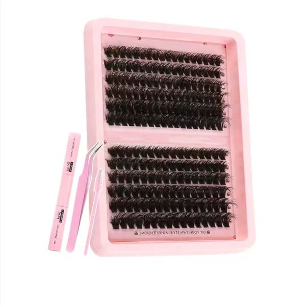204 Pieces Eyelash Tufting Set 12-16mm Natural Lengthening