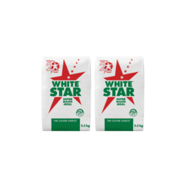 White Star Super Maize Meal - 2 x 2.5KG