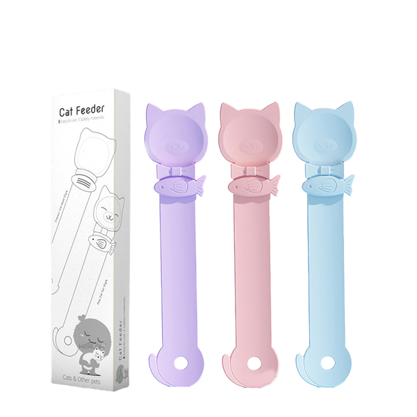 3Piece Pet Cat Snacks spoon Cat Food spoon Cat strip squeeze feed dispenser