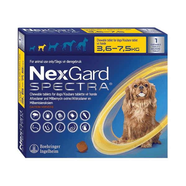 NexGard Spectra Chewable Tablets For Small Dogs (Pack Of 3)