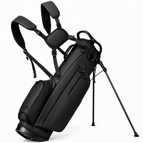 Lightweight Golf Stand Bag with Double Shoulder Strap and Tripod Base