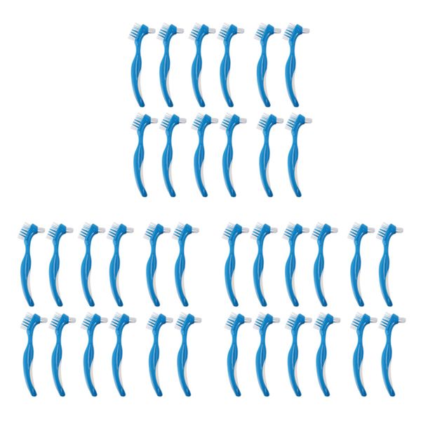 36 Pack Denture Brush Hard Denture Cleaning Brush False Teeth Brush