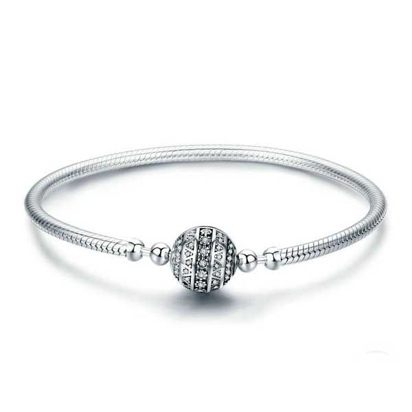 Ball Clasp Snake Chain Bracelet