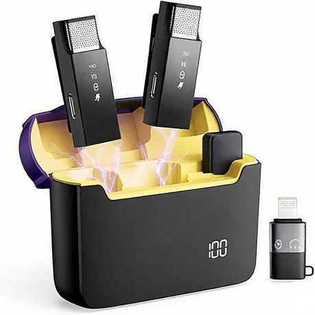 Wireless Lavalier Lapel Microphone for Video Recording Live Interviewing Image