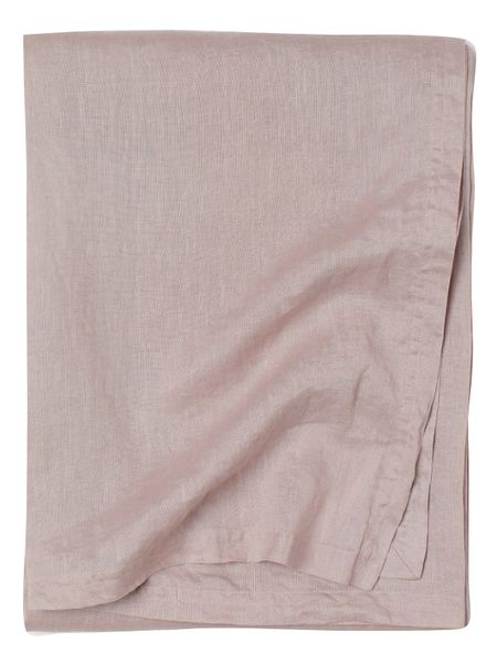 Old Rose Pink Linen Tablecloth 6-8 seater (145cmx250cm)