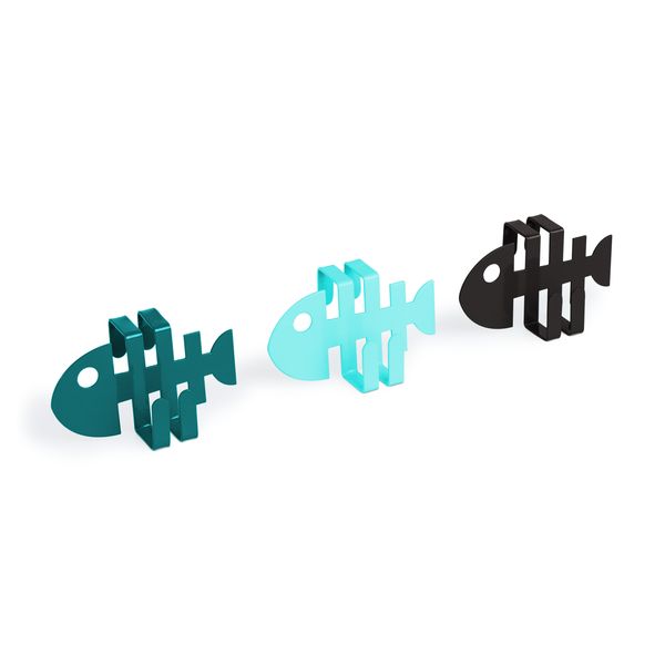 Fish Drawer Hook - Metal - Set of 3