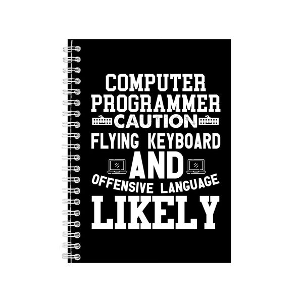 Computer Programmer Wire Bound Notebooks Gift Idea Writing Books Notepad