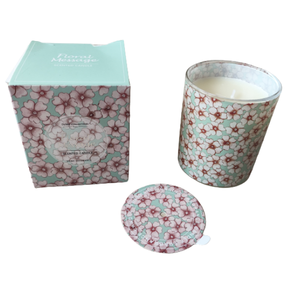 Floral Message Scented Candle in Glass Jar
